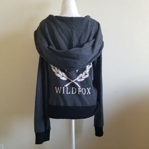 Wildfox Logo Grey Zip-up Hoodie